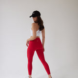 Oum HighRise Leggings - Red