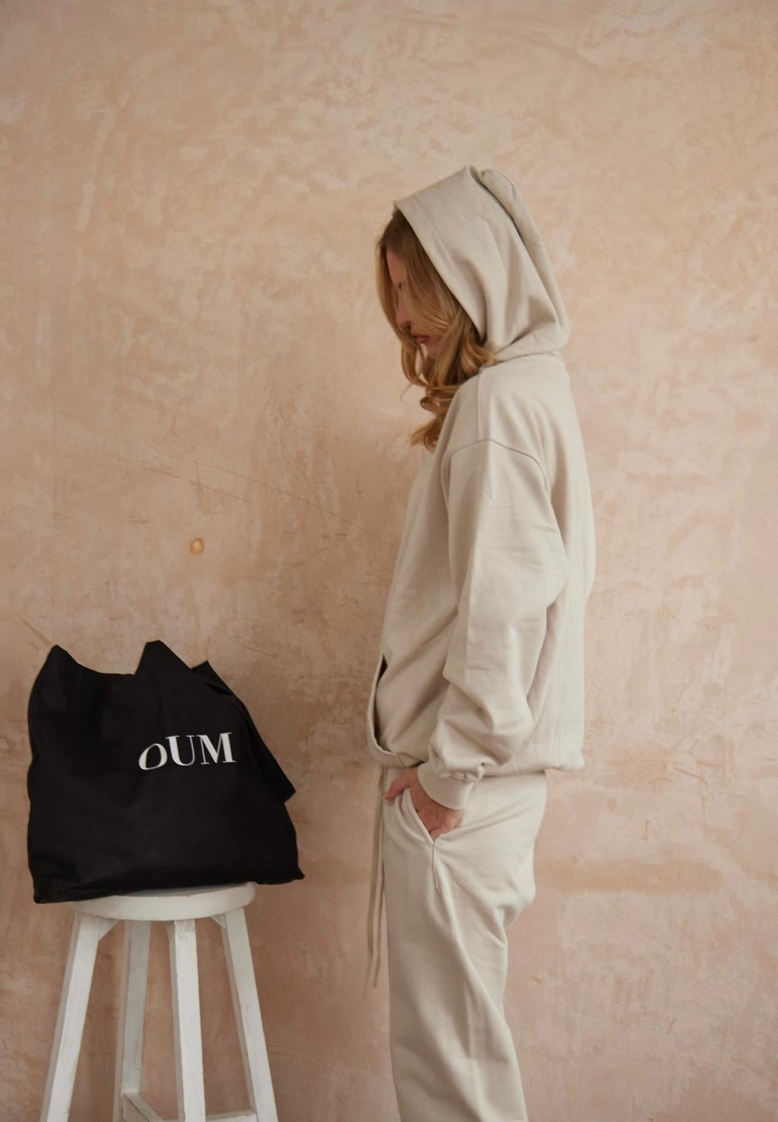 Oversized Hooded Sweat - Cream