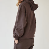 Oversized Hooded Sweat - Brown