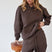 Oversized Hooded Sweat - Brown