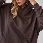 Oversized Hooded Sweat - Brown