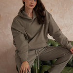 Oversized Hooded Sweat - Khaki