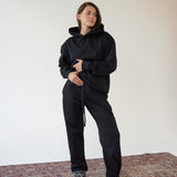 Straight Leg Sweat -Black